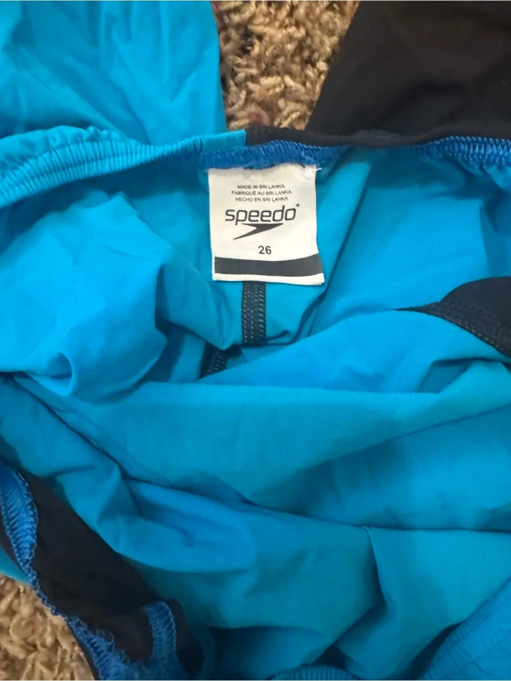 Speedo Black and Bright Blue Racing Kneeskin